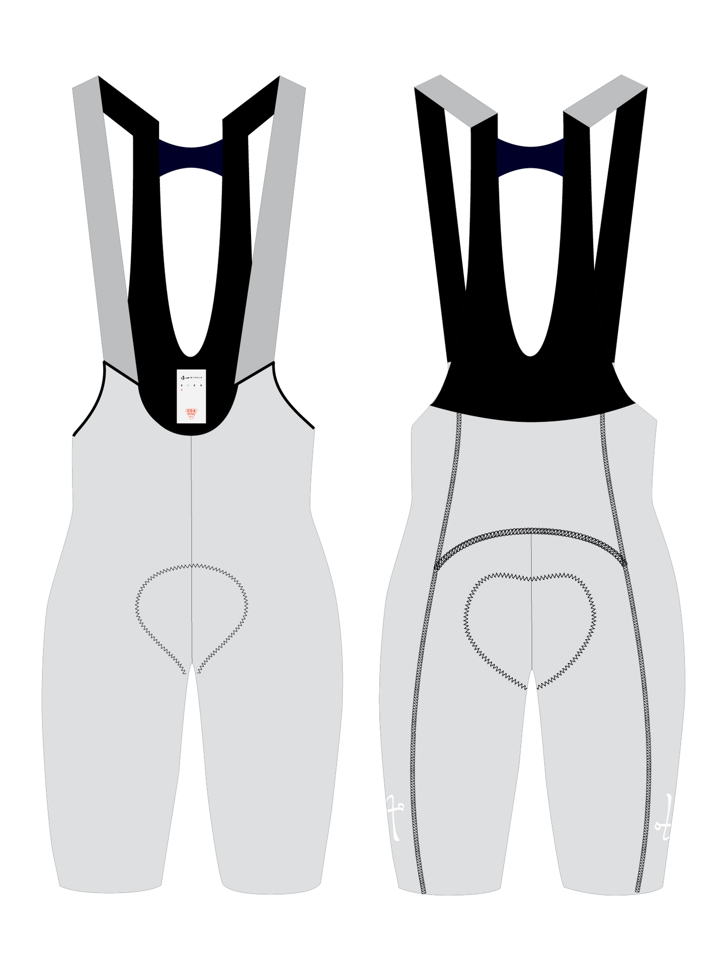 MEN'S C.D.A. LACEFLY 3.0 BIB SHORTS - ASHES