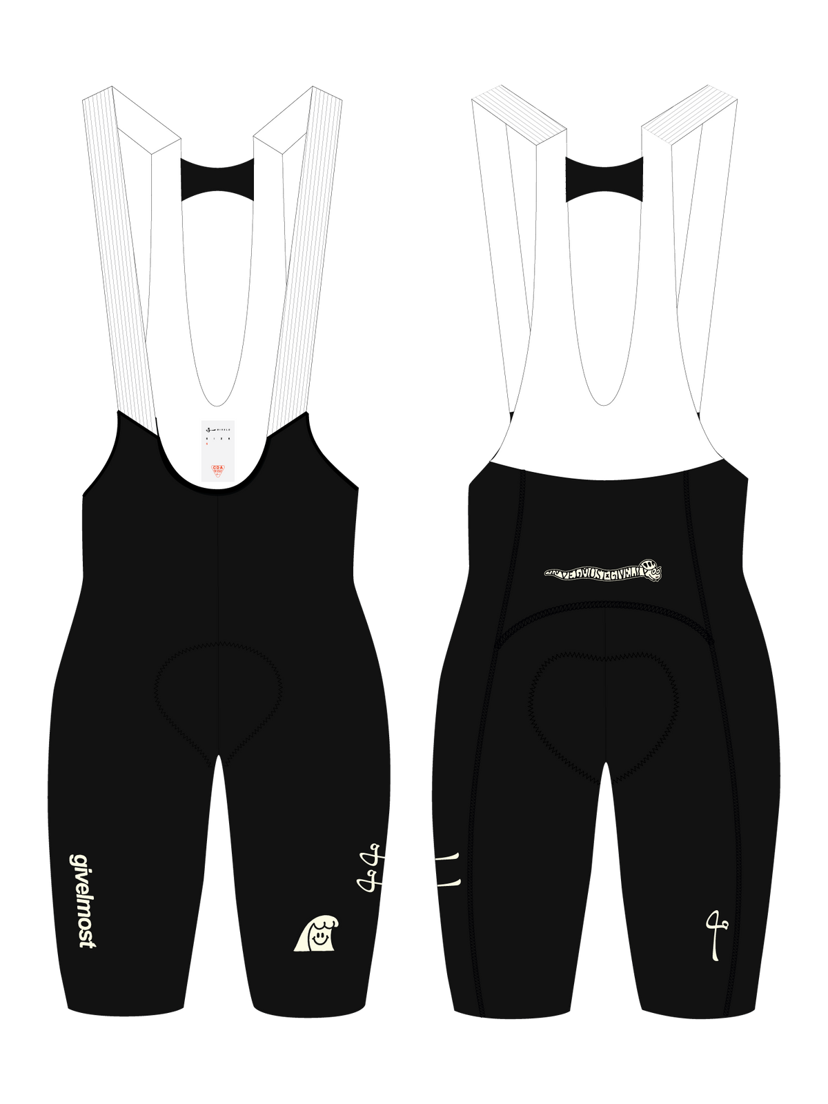 MEN'S VELMOST COLLAB LACEFLY 3.0 BIB SHORTS - CAPI BLACK