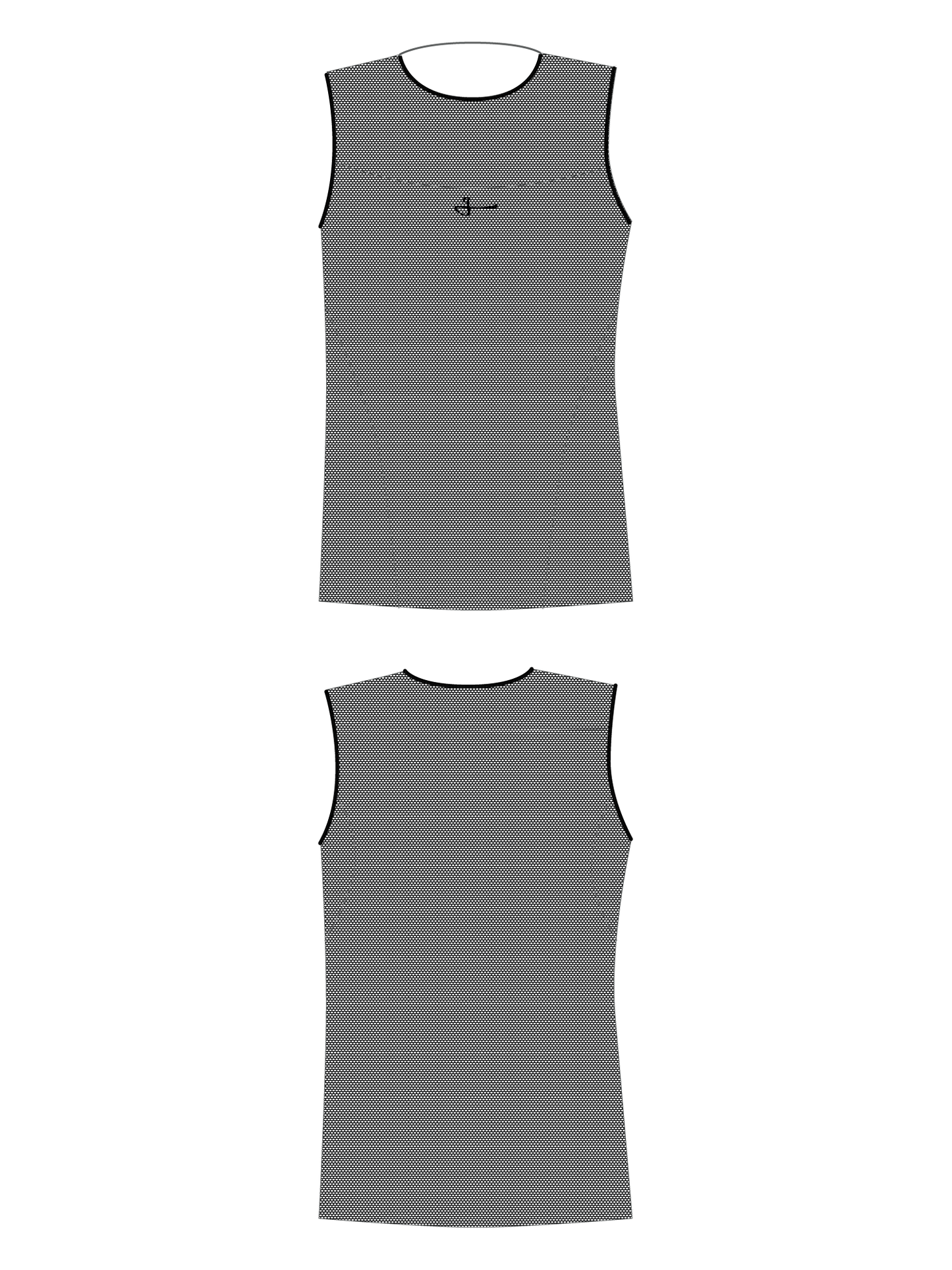 MEN'S MODERN CLASSIC SLEEVELES BASE LAYER - BLACK