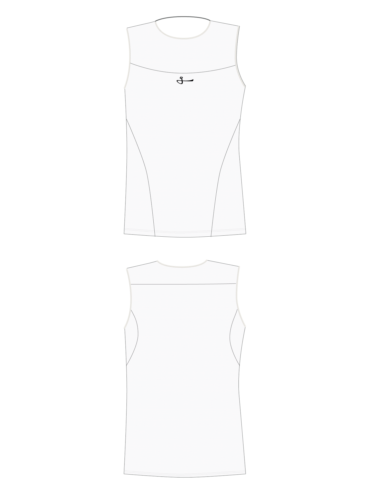 MEN'S MODERN CLASSIC SLEEVELES BASE LAYER - WHITE