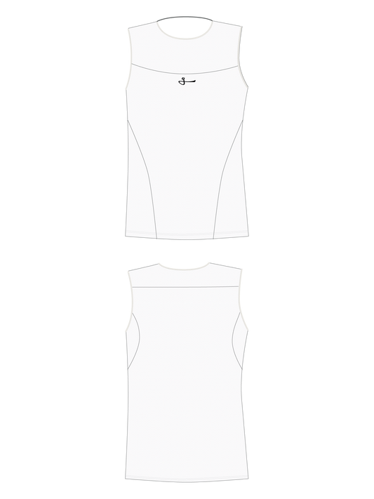 MEN'S MODERN CLASSIC SLEEVELES BASE LAYER - WHITE