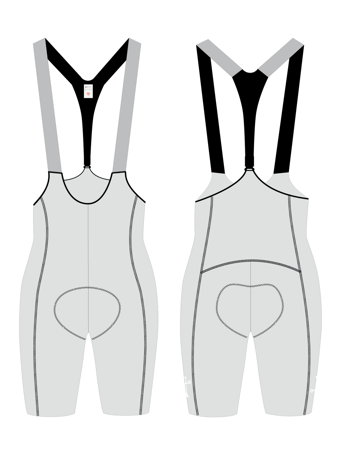 WOMEN'S C.D.A. LACEFLY 3.0 BIB SHORTS - ASHES