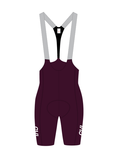 WOMEN'S LACEFLY 2.0 BIB SHORTS - WINE