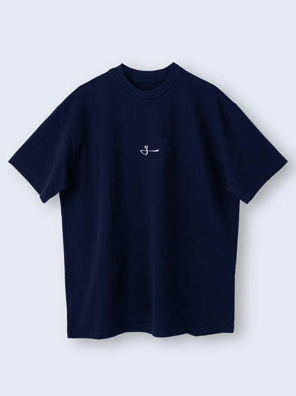 OVERSIZED COTTON CORE TEE - NAVY