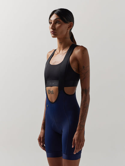 WOMEN'S ESSNTL BIB SHORT NAVY