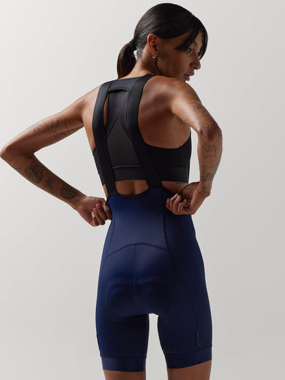 WOMEN'S ESSNTL BIB SHORT NAVY