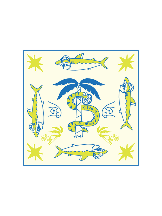 VELMOST COLLAB UNISEX BANDANA - CREAM