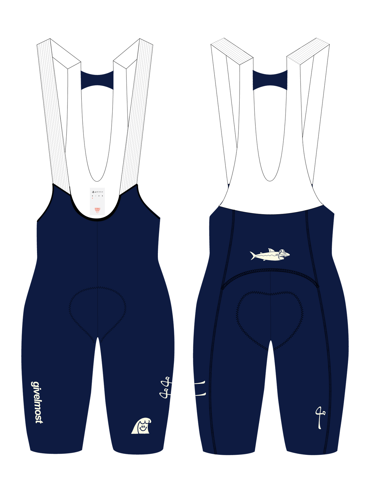 MEN'S VELMOST COLLAB LACEFLY 3.0 BIB SHORTS - MARE BLUE