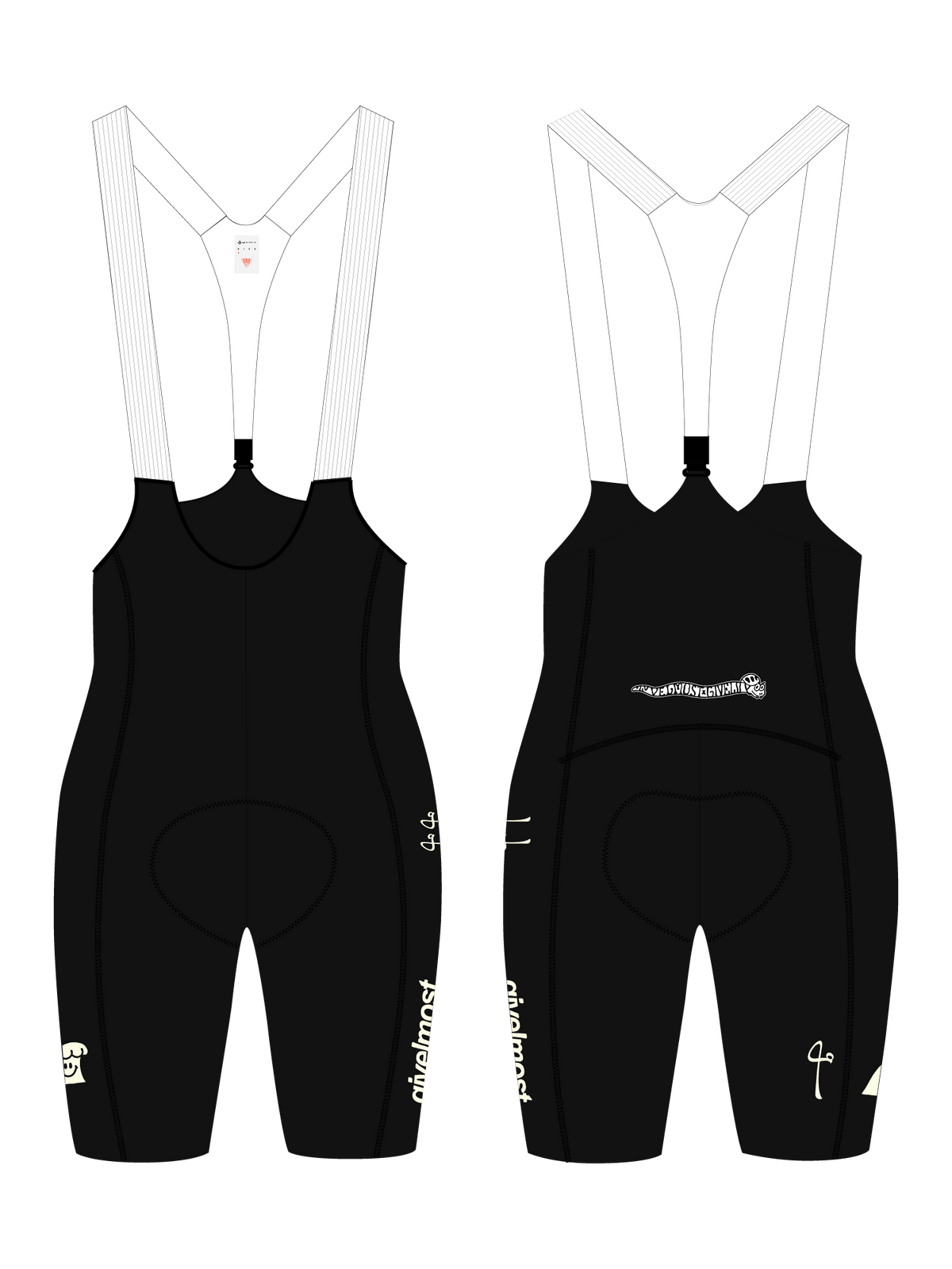 WOMEN'S VELMOST COLLAB LACEFLY 3.0 BIB SHORTS - CAPI BLACK