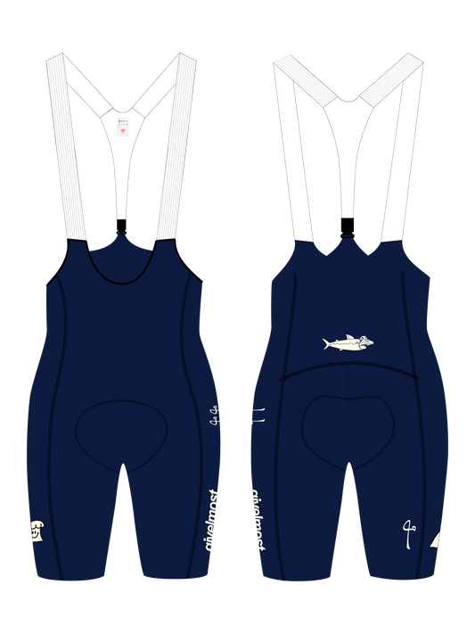 WOMEN'S VELMOST COLLAB LACEFLY 3.0 BIB SHORTS  - MARE BLUE