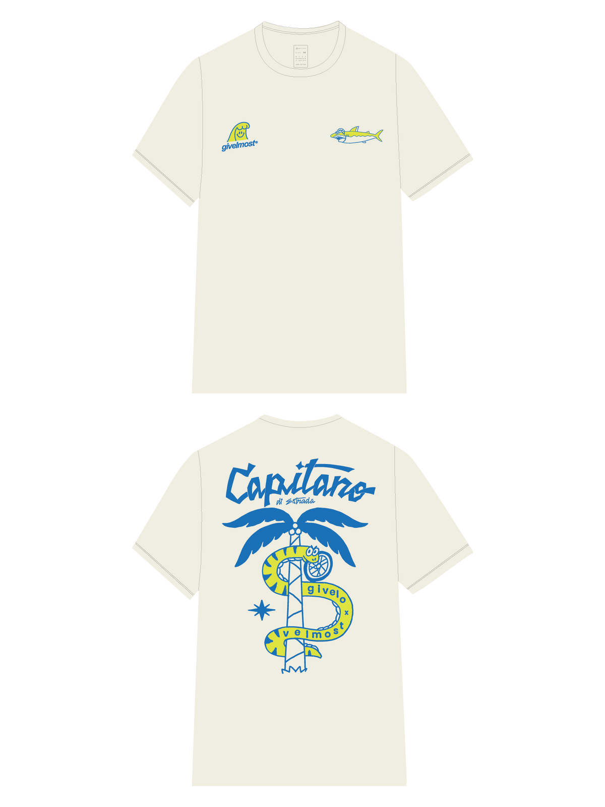 VELMOST COLLAB 100% COTTON TEE - CAPITANO