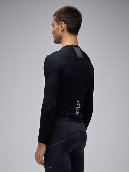 MODERN CLASSIC WAFFLE LS JERSEY - BLACK