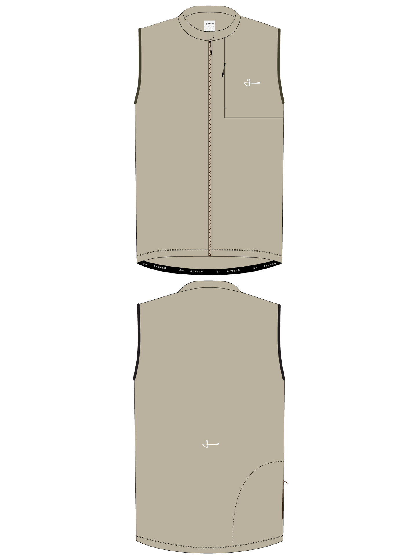 MODERN CLASSIC UNISEX SHELL GILET - SAND