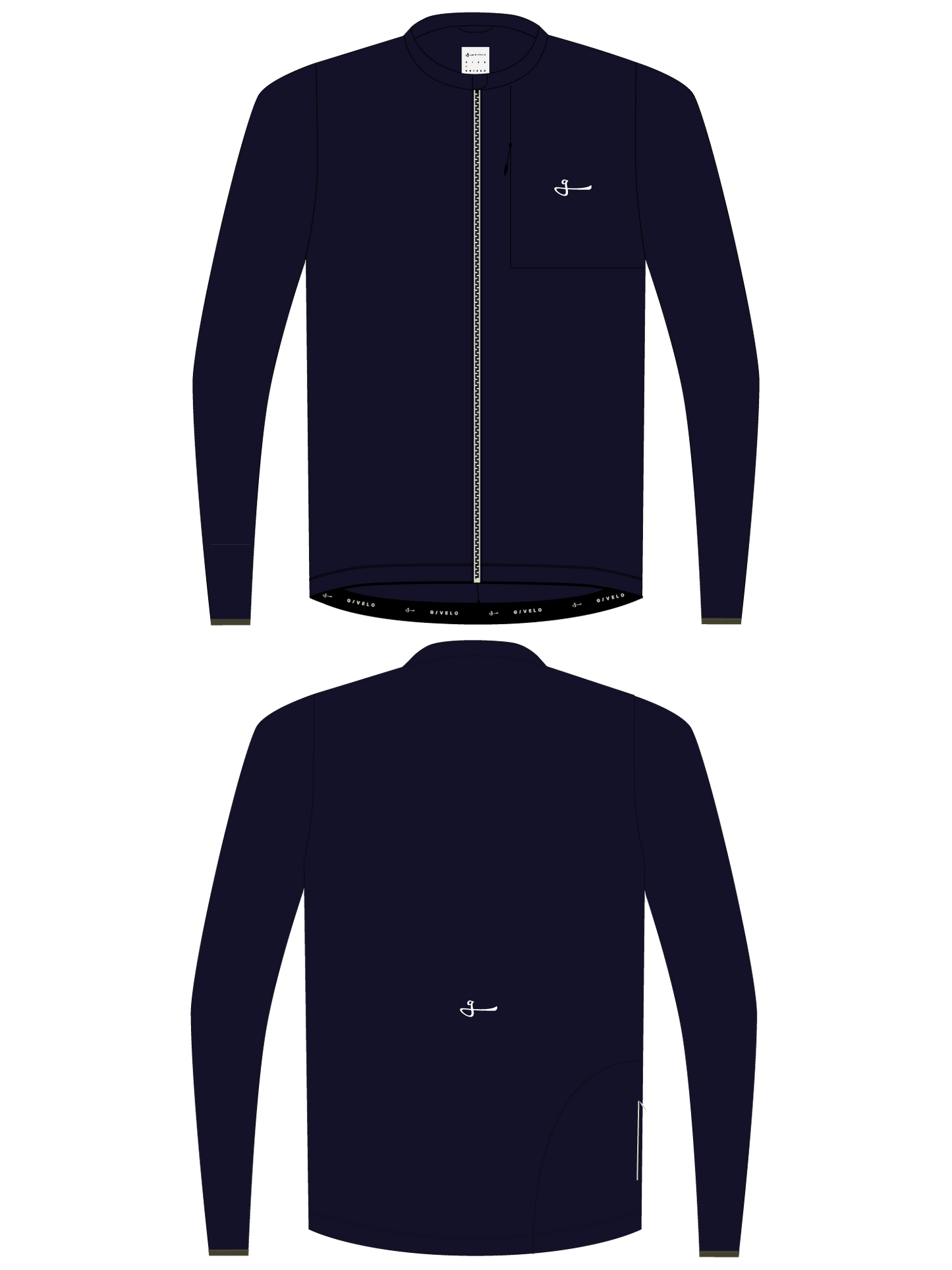 MODERN CLASSIC UNISEX SHELL JACKET - NAVY