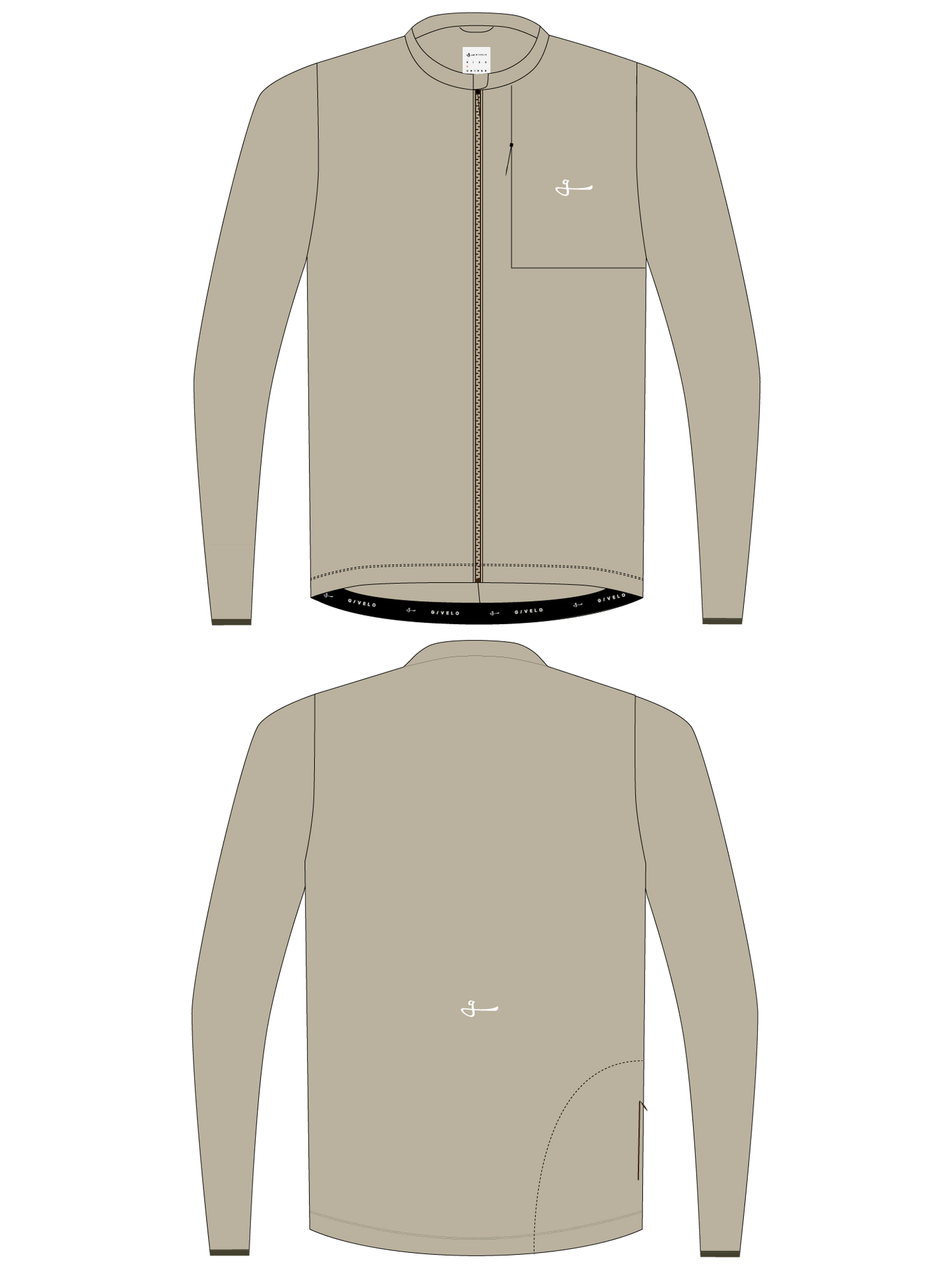 MODERN CLASSIC UNISEX SHELL JACKET - SAND