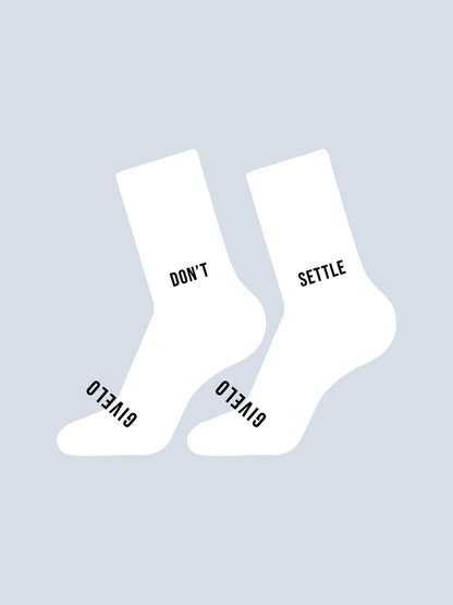 ULTRA DON'T SETTLE SOCKS - WHITE