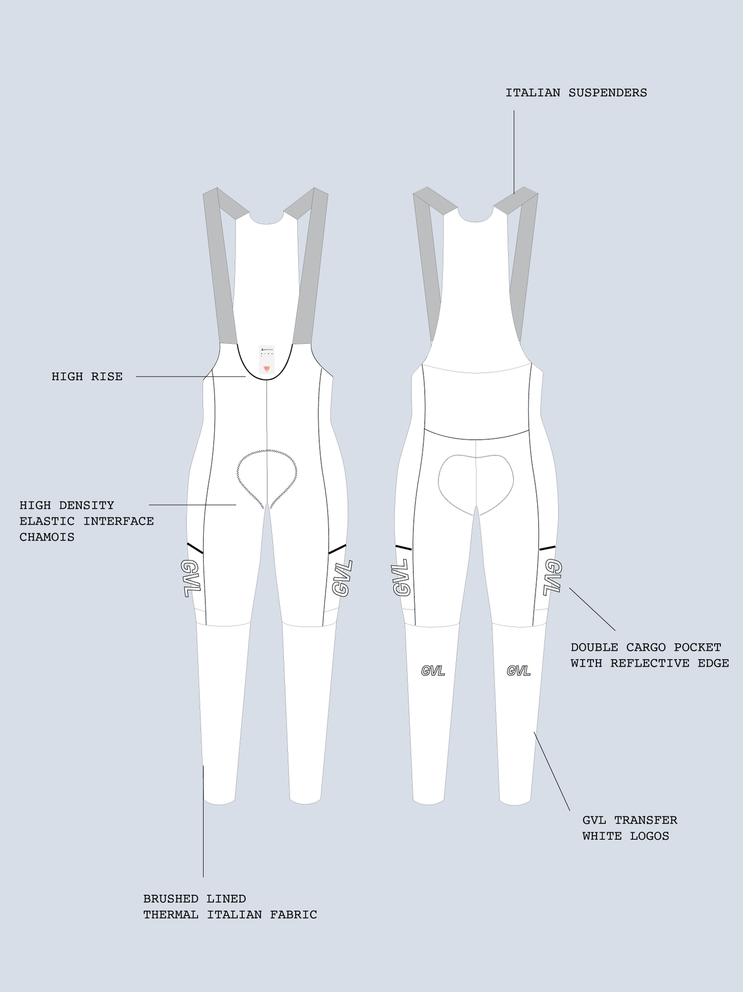 MEN'S THERMAL LACEFLY CARGO BIB TIGHTS – BLACK