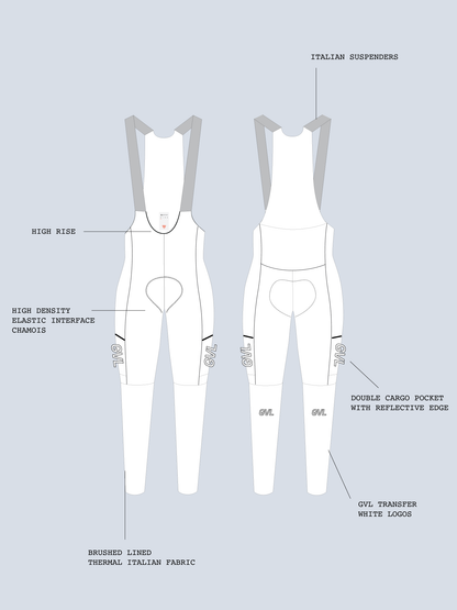 MEN'S THERMAL LACEFLY CARGO BIB TIGHTS – BLACK