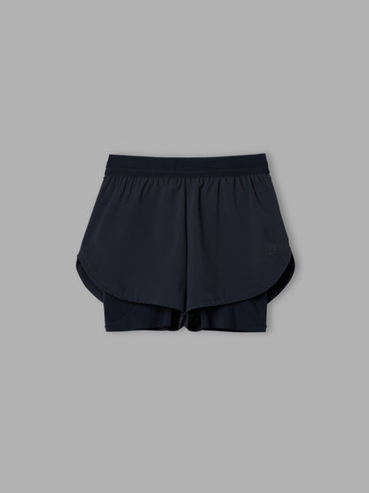 WOMEN'S FLOW 2-IN-1 SHORTS - BLACK