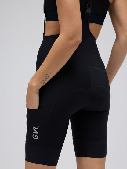 WOMEN'S MODERN CLASSIC CARGO BOOST BIB SHORTS - BLACK