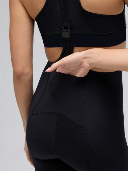 WOMEN'S MODERN CLASSIC CARGO BOOST BIB SHORTS - BLACK