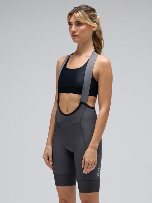 WOMEN'S MODERN CLASSIC CARGO BOOST BIB SHORTS - CHARCOAL